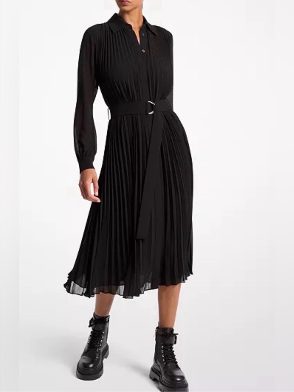 MICHAEL KORS Women's
Pleated Shirt Dress
